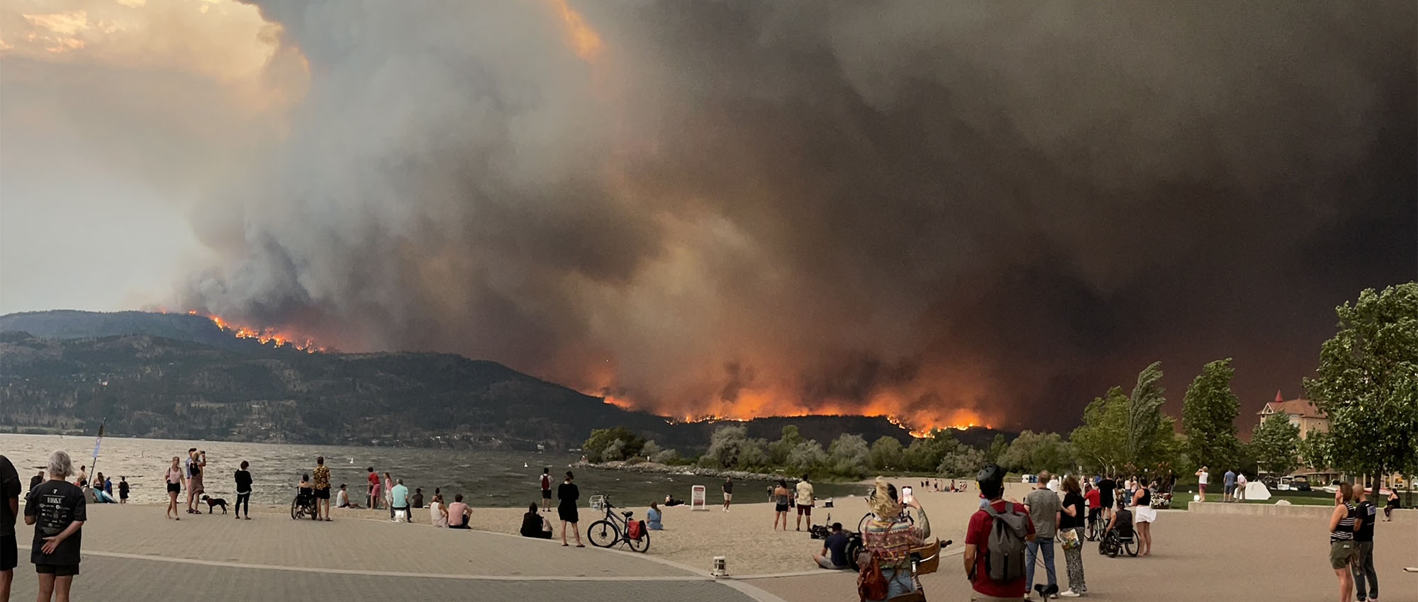Wildfire in the mountains of West Kelowna